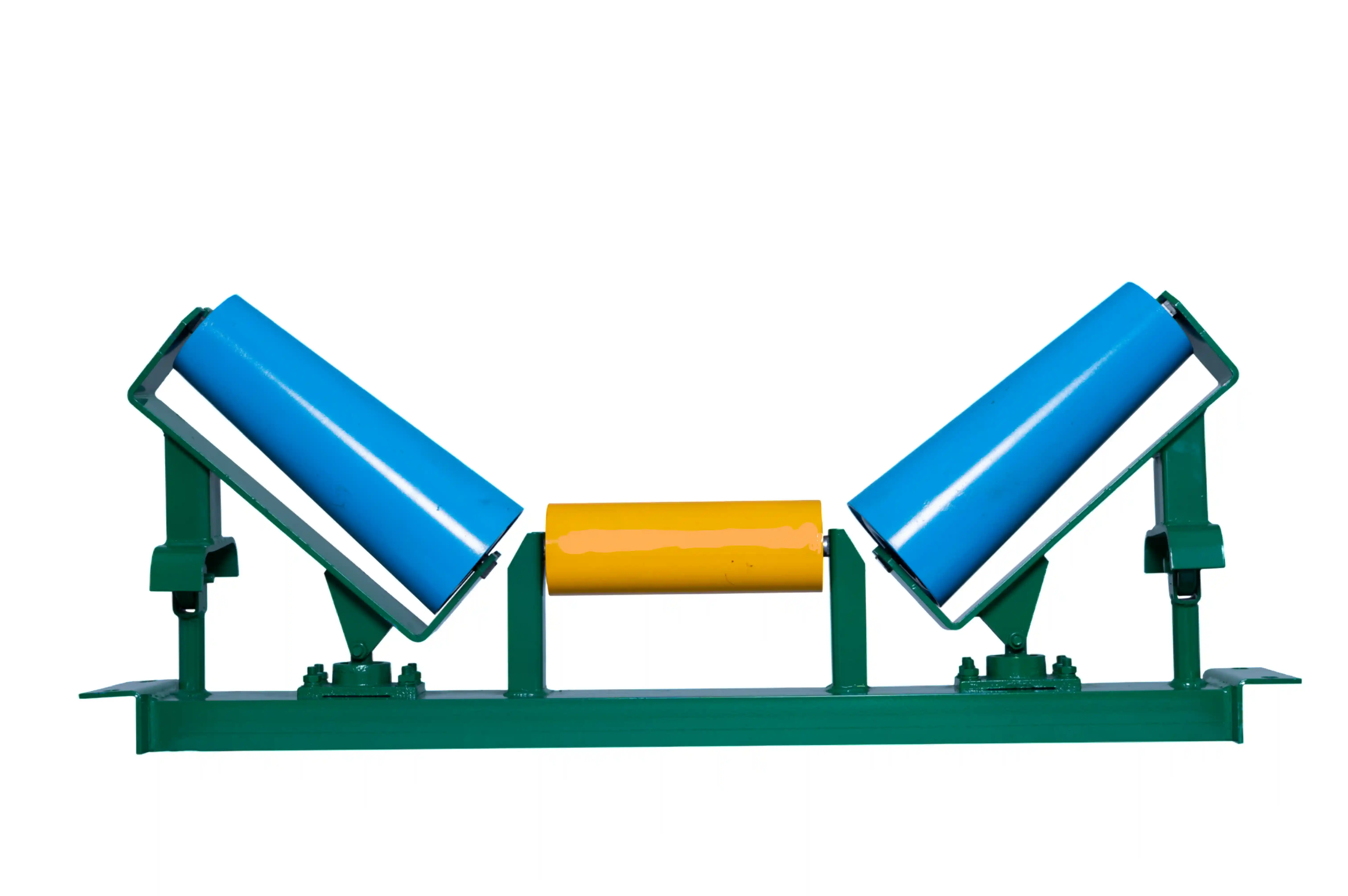 Self-aligning taper idlers alang sa conveyor system
